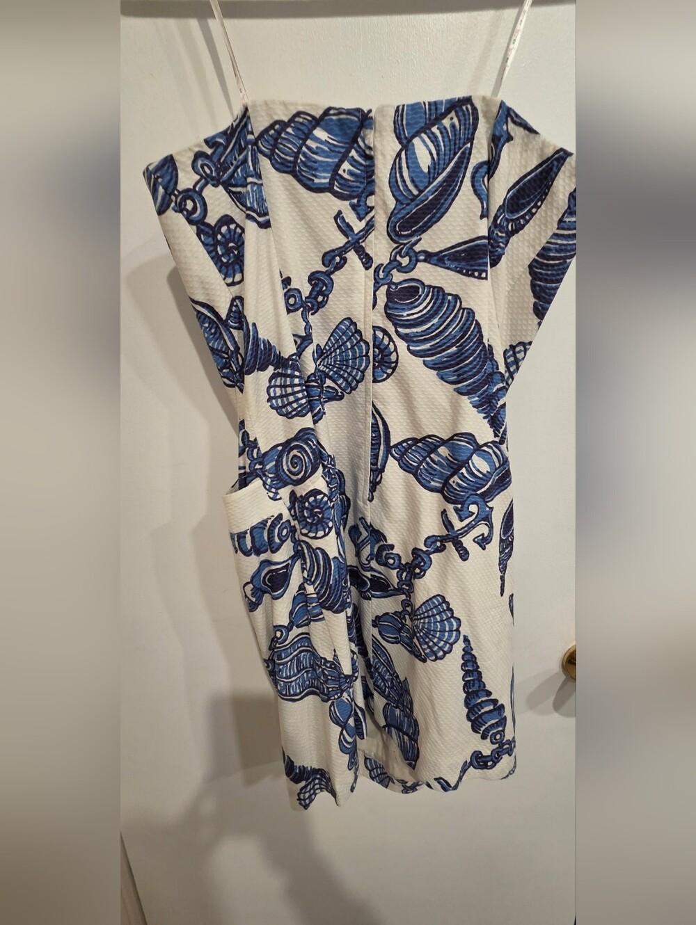 Lilly Pulitzer White Mini Skirt with Blue Shell Print - Picture 2 of 4